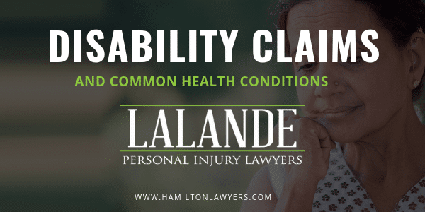 What are some common health conditions that lead to long-term disability?