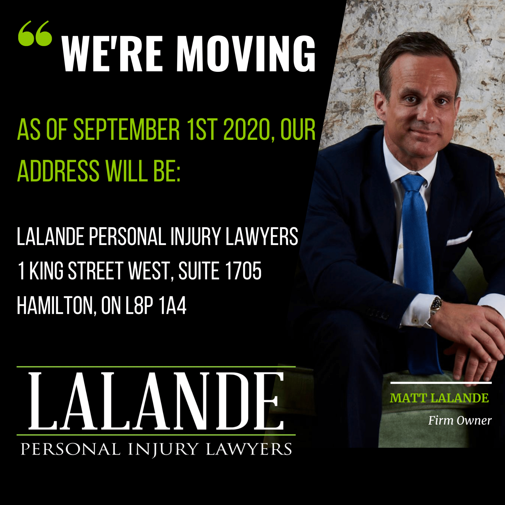 Lalande Personal Injury Lawyers are Moving