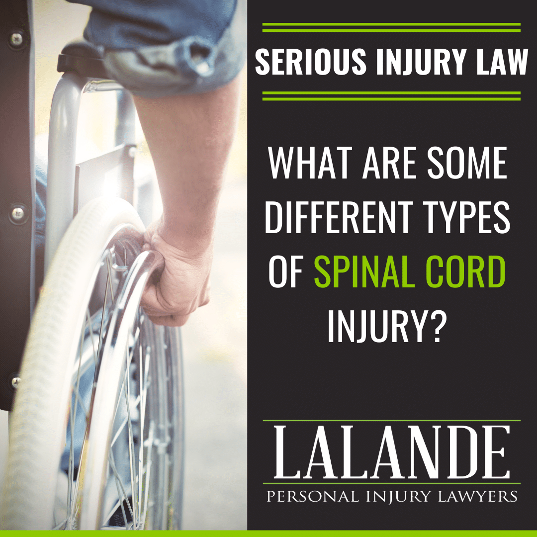 What are some the Different Types of Spinal Cord Injury?