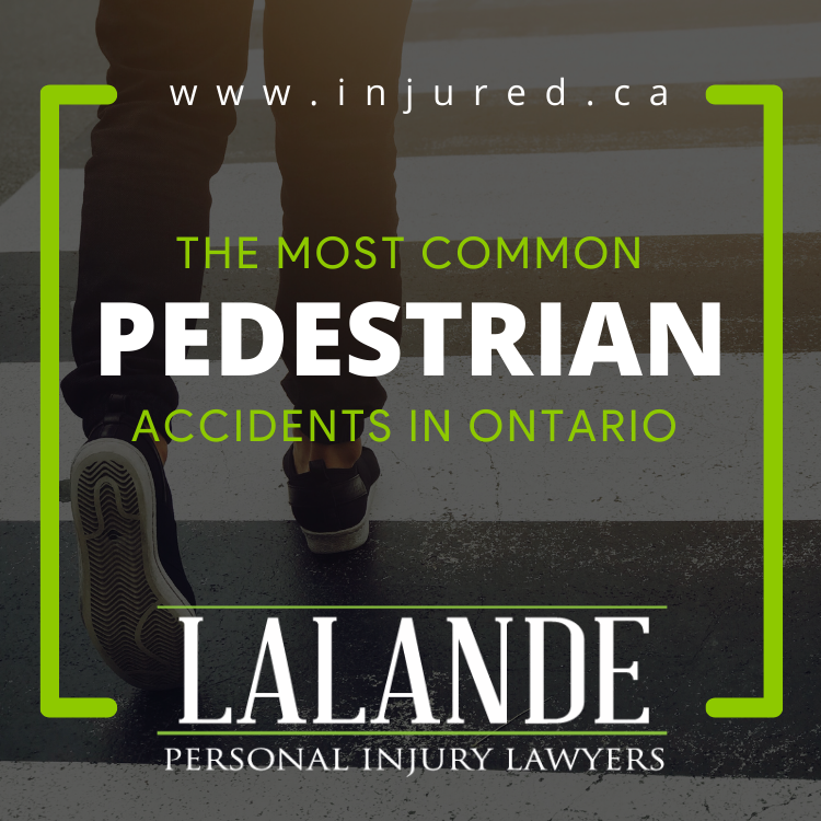 What are the most common pedestrian accidents in Ontario?