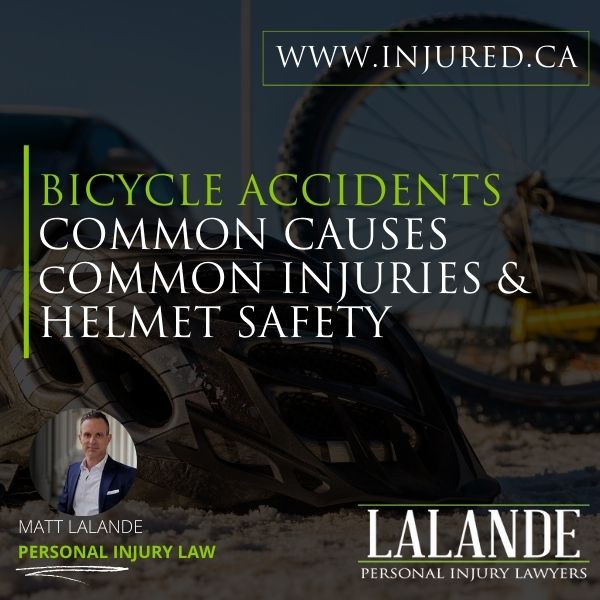 Bicycle Accidents, Common Causes, Common Injuries & Helmet Safety